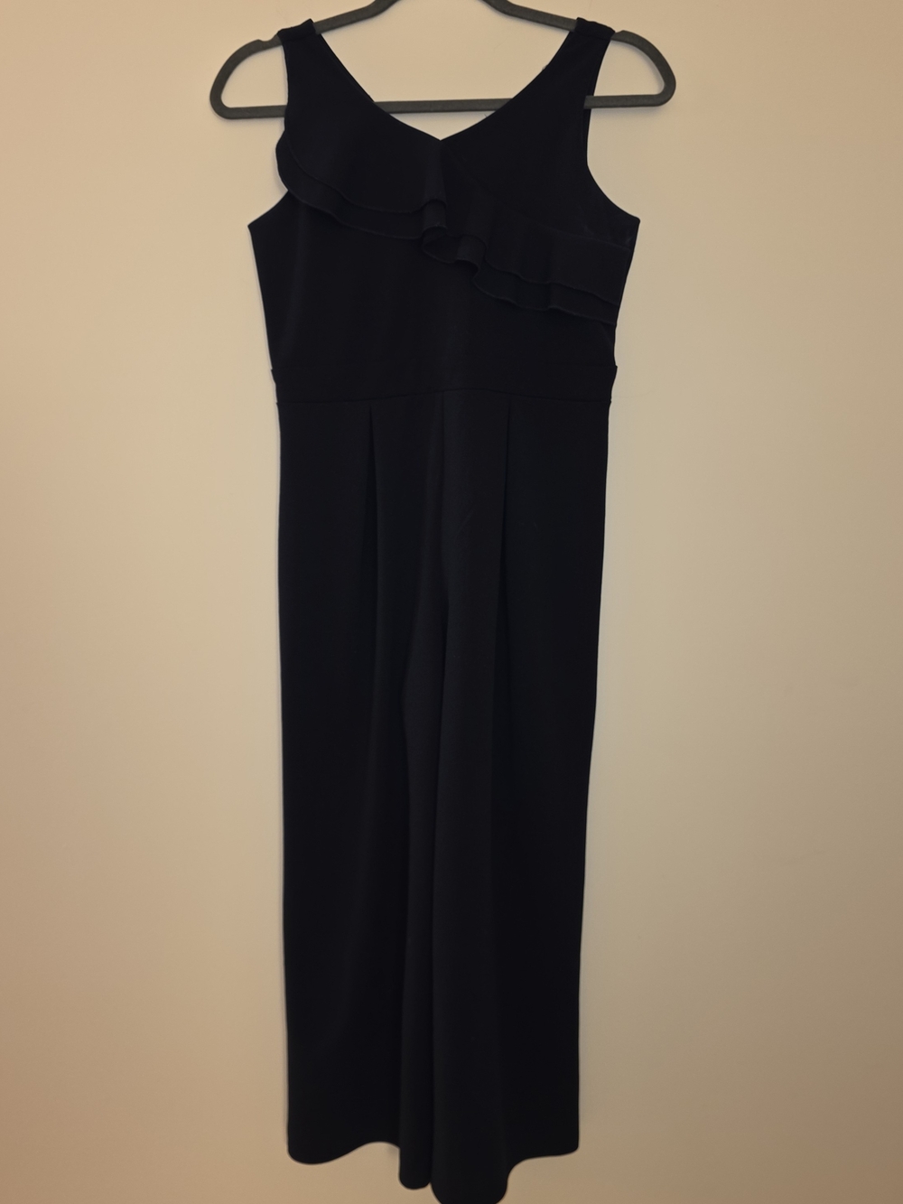 NICKIE LEW - Elegant Black Ruffle Maxi Romper